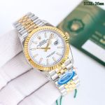 Clean Factory Rolex Datejust 2836 White Face Watch 36mm 